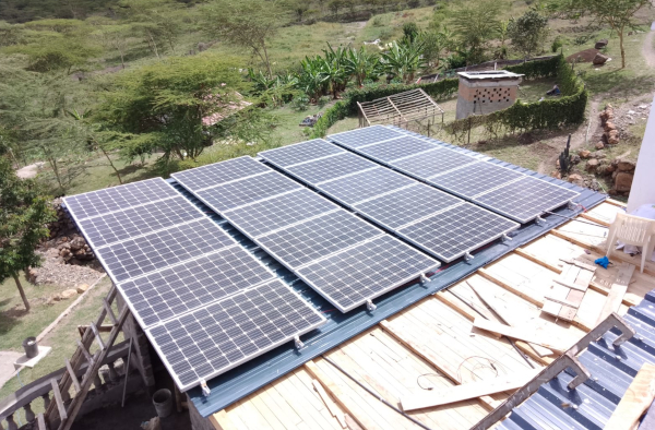 Solar panels installed at client site