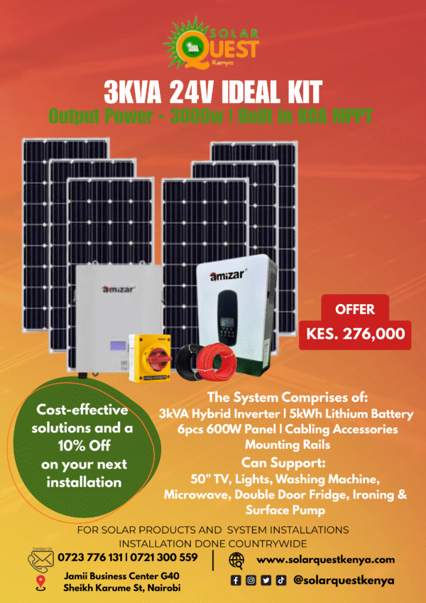 3kVA Ideal Solar Kit Package